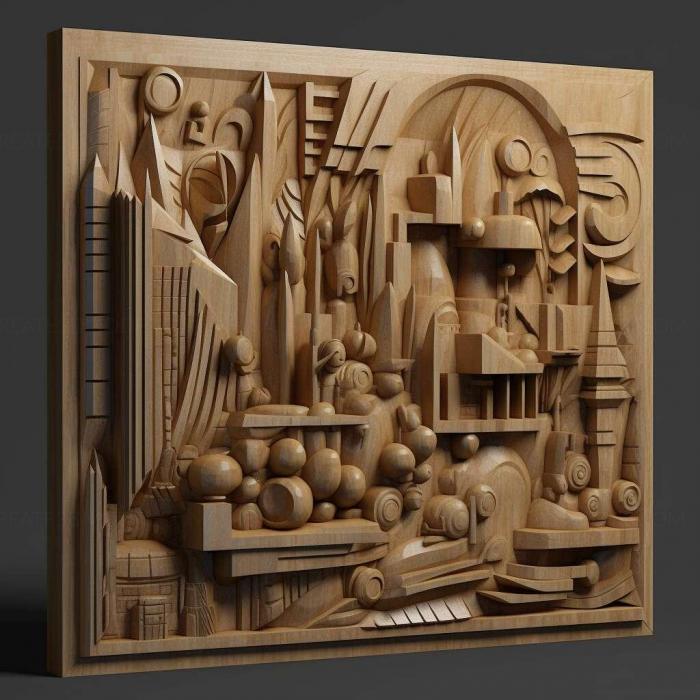 نموذج ثلاثي الأبعاد لآلة CNC 3D Art 